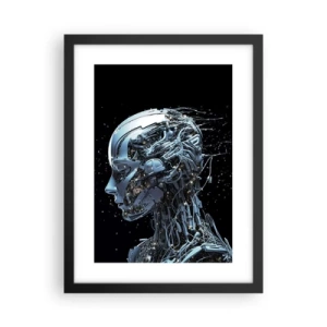 Affisch i svart ram - Teknik är en kvinna - 30x40 cm