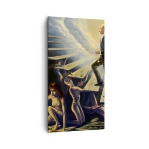 Canvastavla - Bild på duk - Danteisk vandring mot ljuset  - 55x100 cm