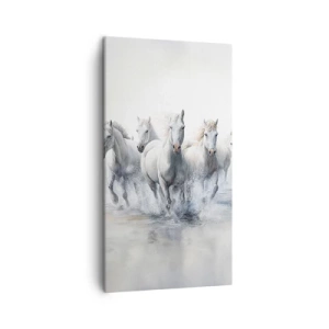 Canvastavla - Bild på duk - Vit magi - 45x80 cm