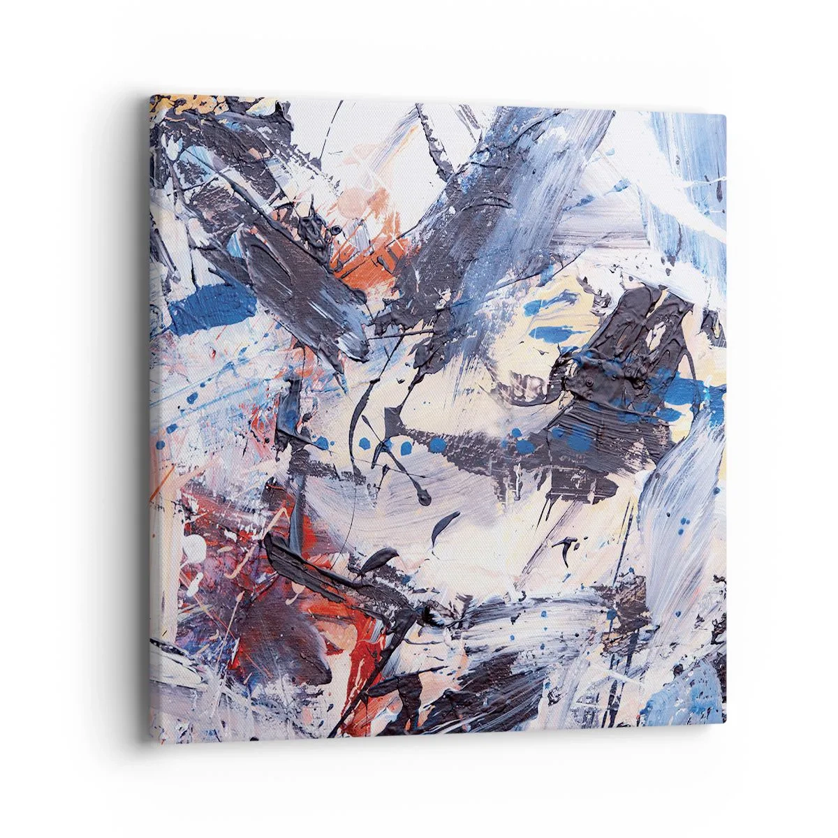 Canvastavla - Bild på duk - Abstraktionen galna dans - 40x40 cm