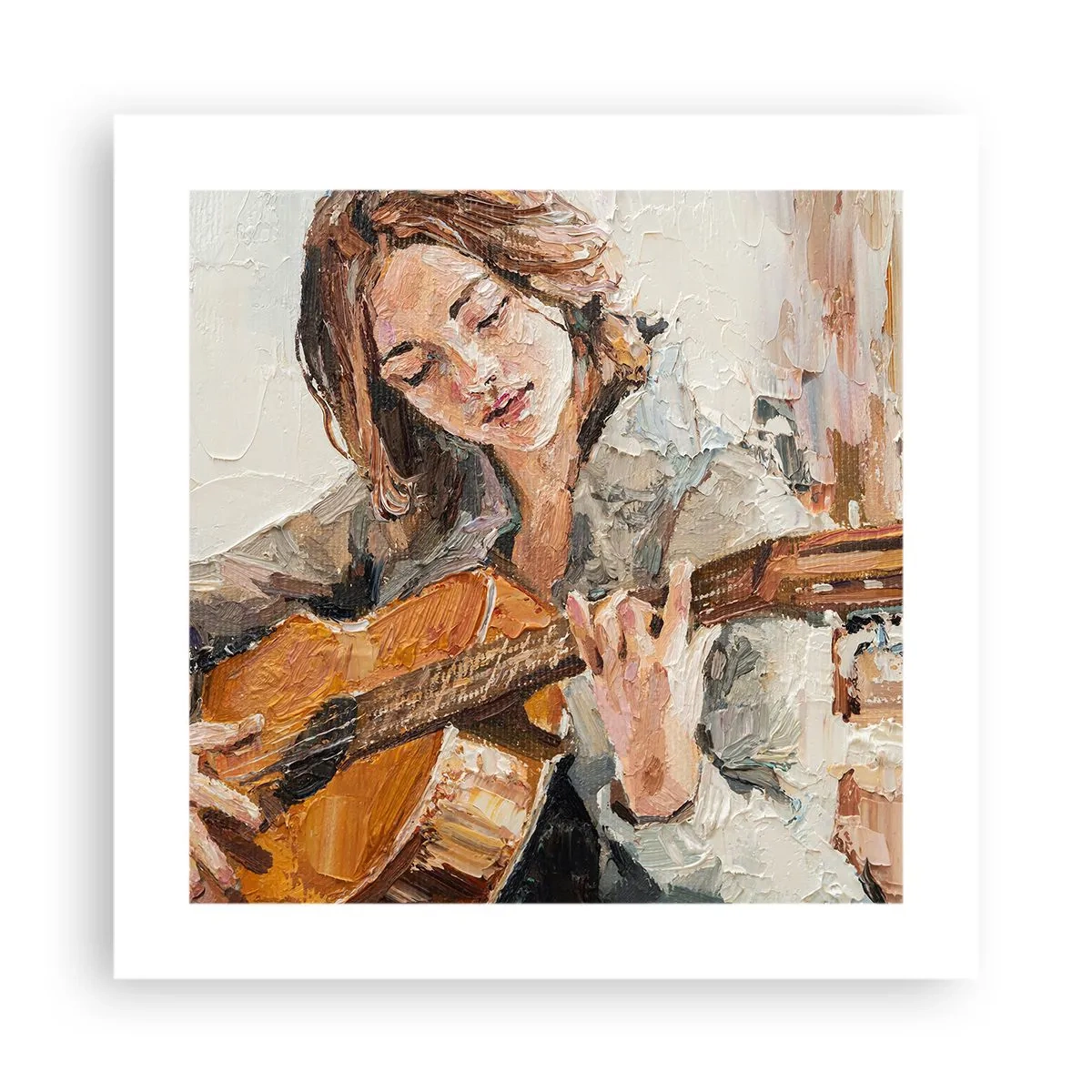 Affisch - Konsert för gitarr och en flickas hjärta - 40x40 cm