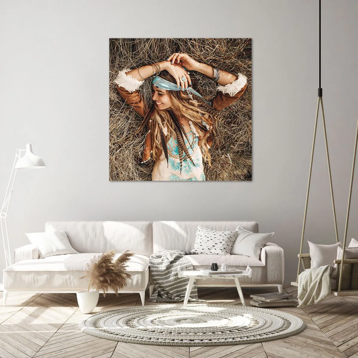 Canvastavla - Bild på duk - På väg till kärlekens sommar - 40x40 cm