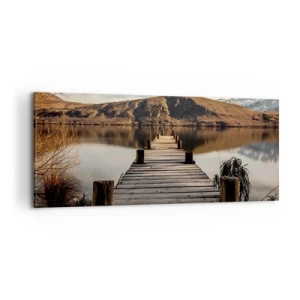 Canvastavla - Bild på duk - Ett landskap i tystnad - 100x40 cm