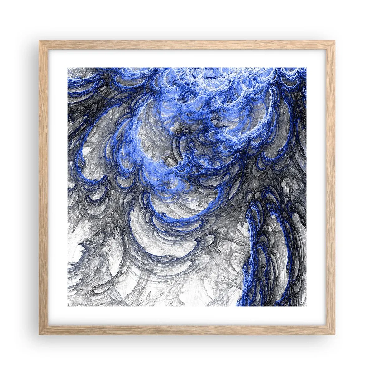 Affisch i ram av ljusek - Vågens födsel - 50x50 cm