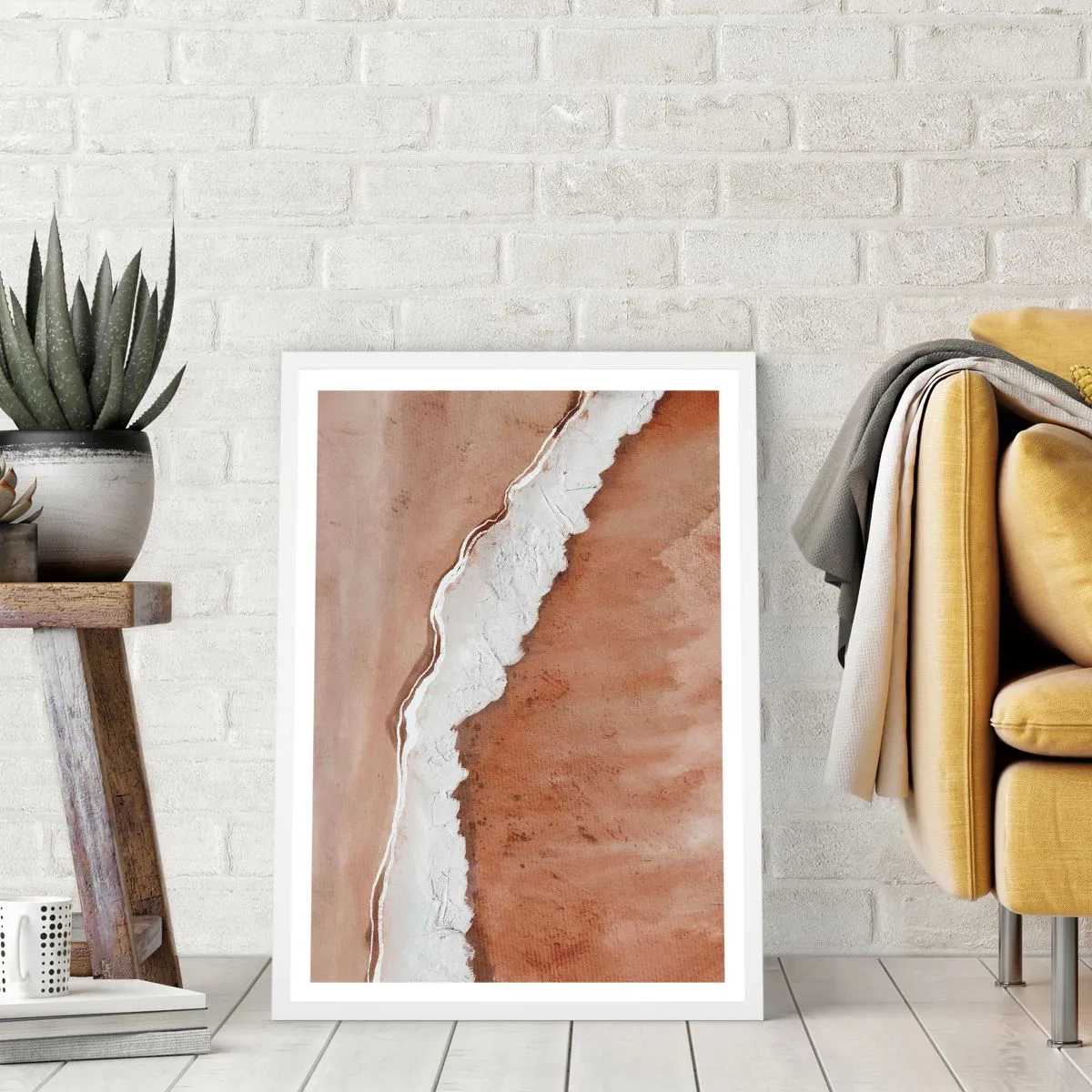 Affisch i vit ram - I jordnära färger - 50x70 cm