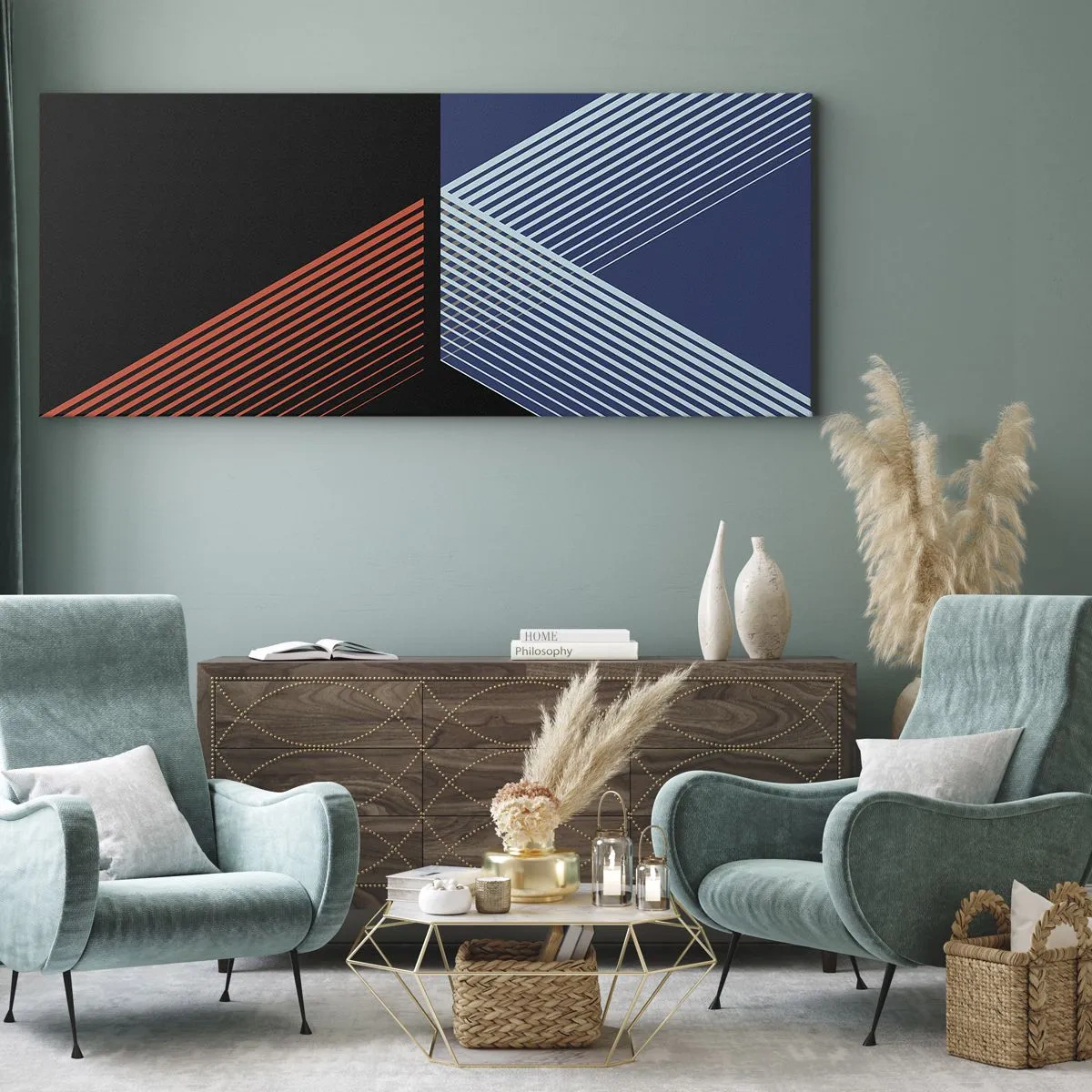 Canvastavla - Bild på duk - Enkel historia - 160x50 cm
