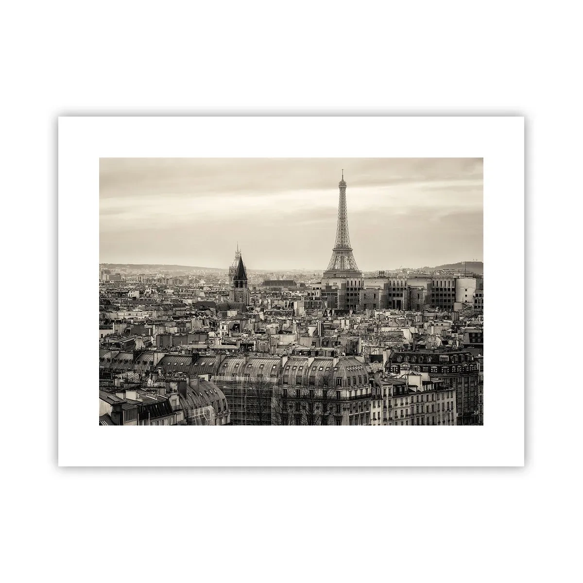 Affisch - Över Paris tak - 40x30 cm