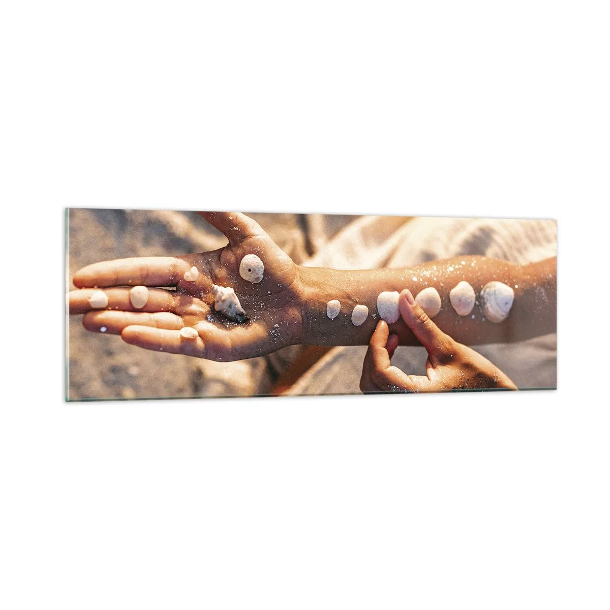 Glastavla - Bild på glas - Skönhet inom handens räckvidd - 90x30 cm