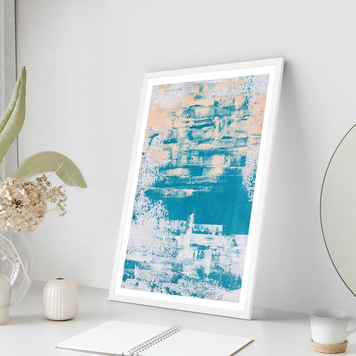 Affisch i vit ram - Genom istapp - 40x50 cm