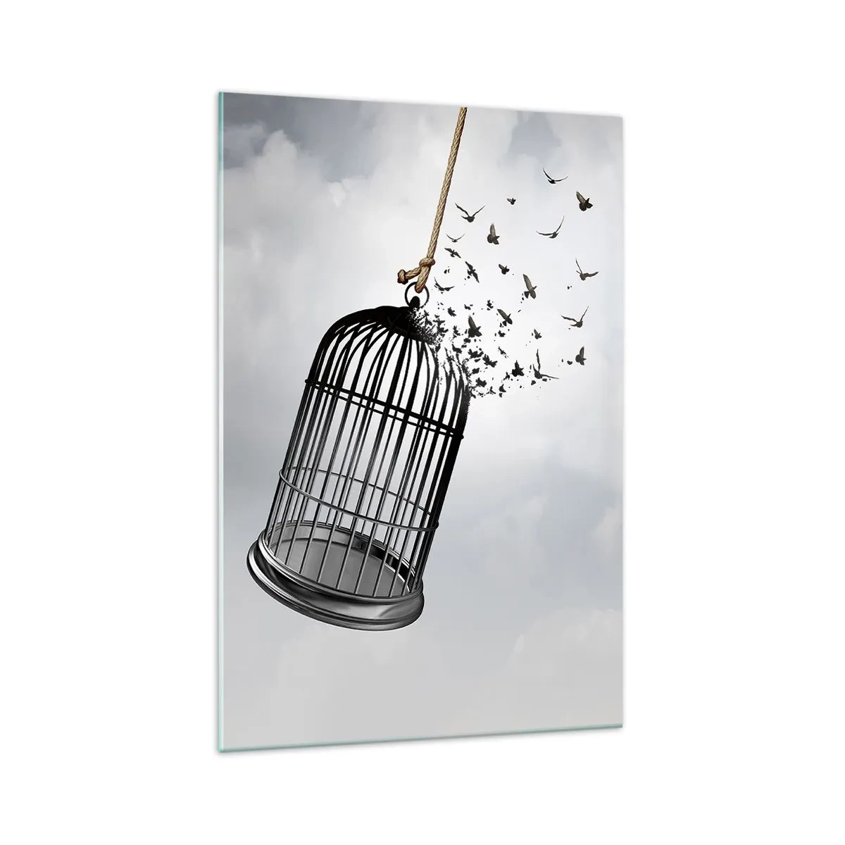 Glastavla - Bild på glas - Tro...Hopp...Frihet! - 70x100 cm