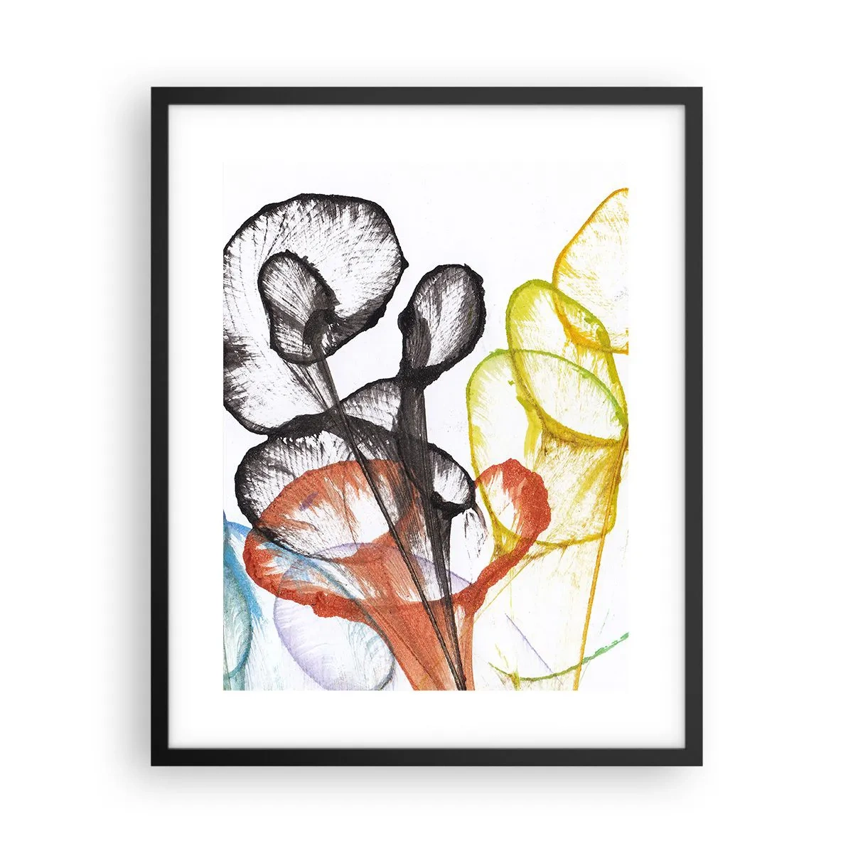 Affisch i svart ram - Blommor med själ - 40x50 cm
