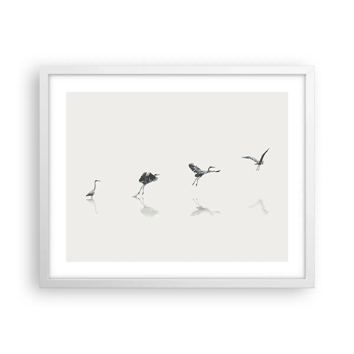 Affisch i vit ram - Fyra enkla steg - 50x40 cm