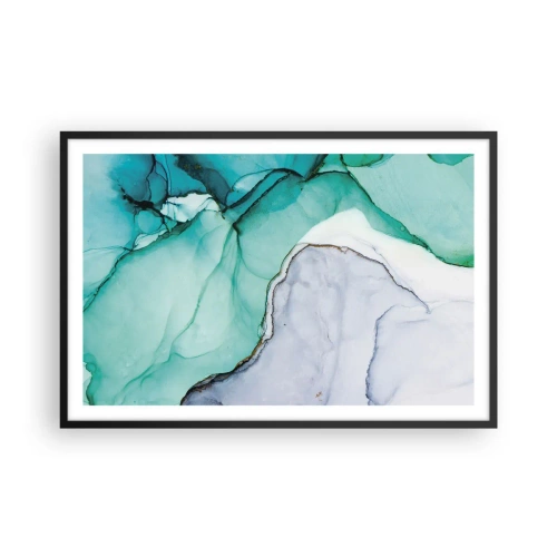Affisch i svart ram - En studie i turkos - 91x61 cm