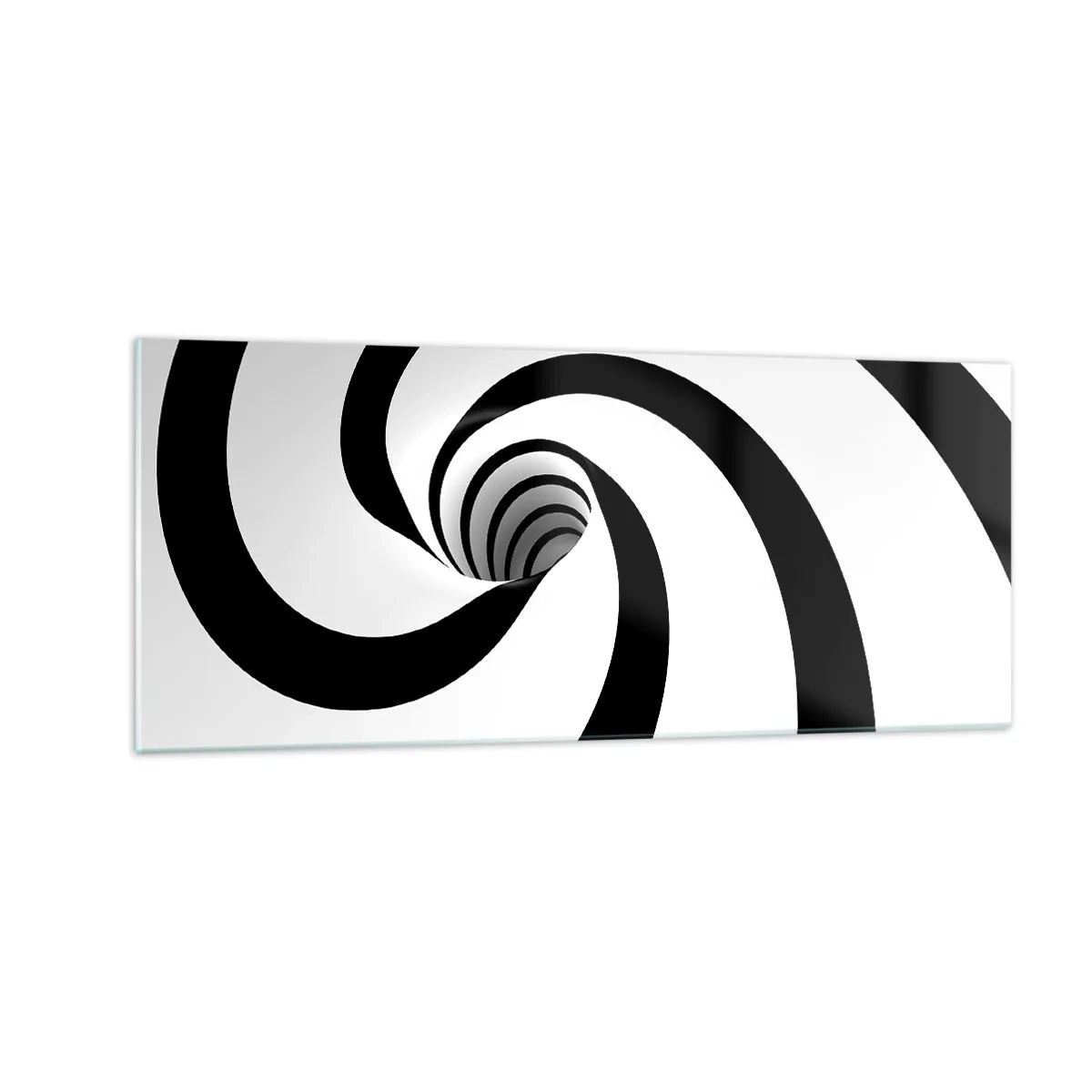 Glastavla - Bild på glas - Underkasta sig virveln? - 100x40 cm