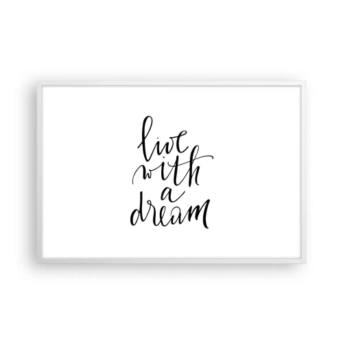 Affisch i vit ram - Of course - 91x61 cm