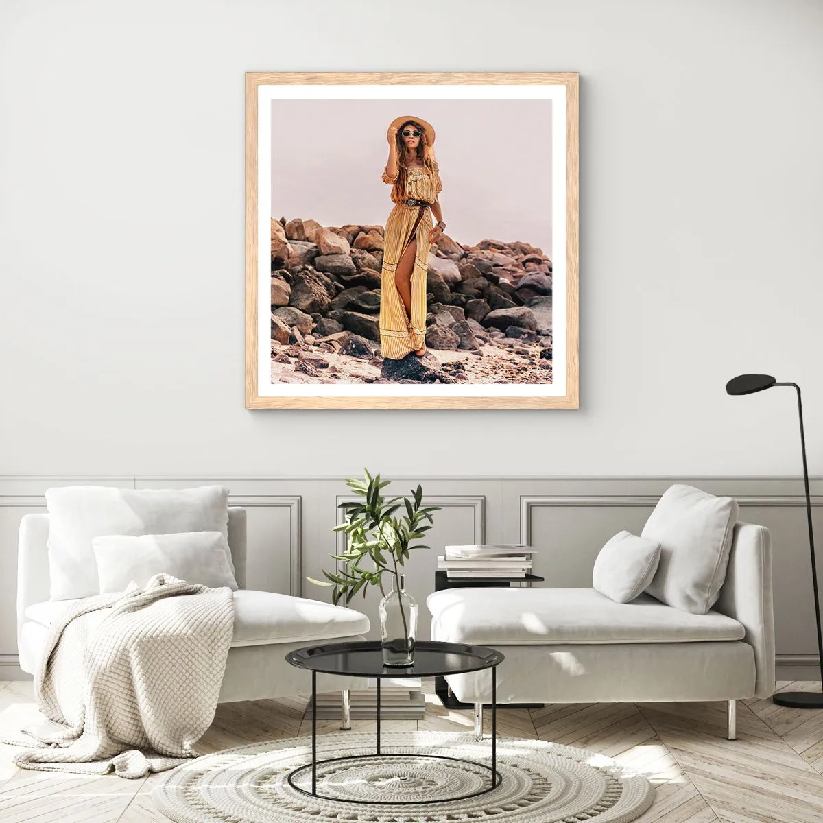 Affisch i ram av ljusek - Stenarnas magi - 30x30 cm