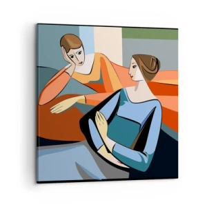 Canvastavla - Bild på duk - Ett ögonblick av förtrolighet - 60x60 cm