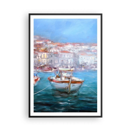 Affisch i svart ram - Italiensk vik - 70x100 cm
