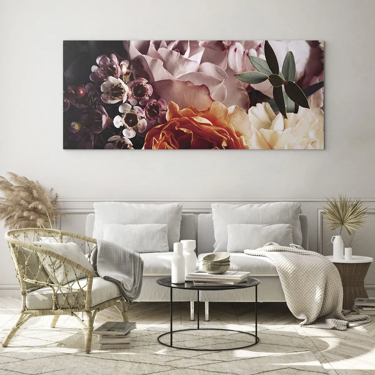 Glastavla - Bild på glas - Omgärdade av skönhet - 100x40 cm