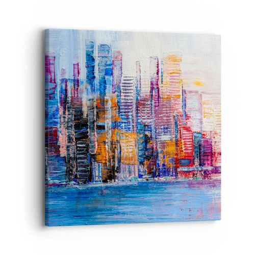 Canvastavla - Bild på duk - En glädjefylld metropol - 30x30 cm