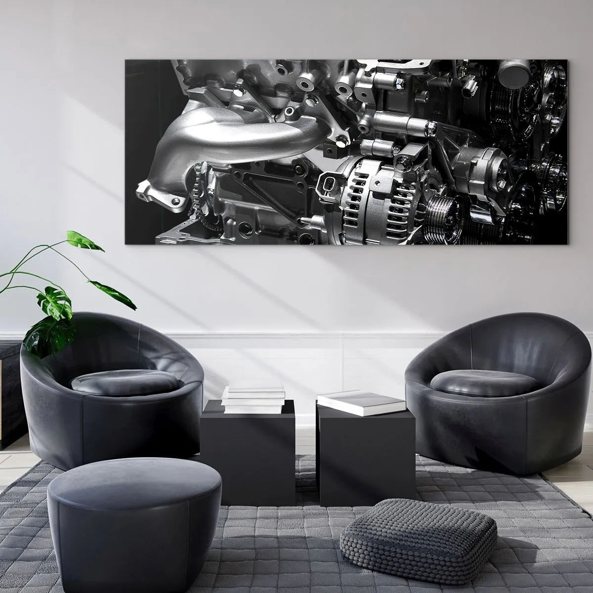Glastavla - Bild på glas - Stål, vacker, stark - 100x40 cm