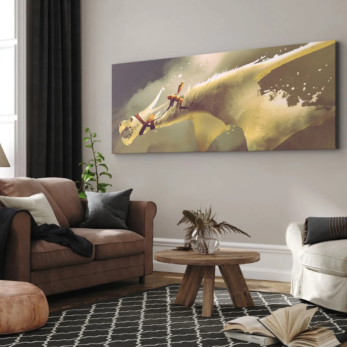 Canvastavla - Bild på duk - Rädda världen - 100x40 cm