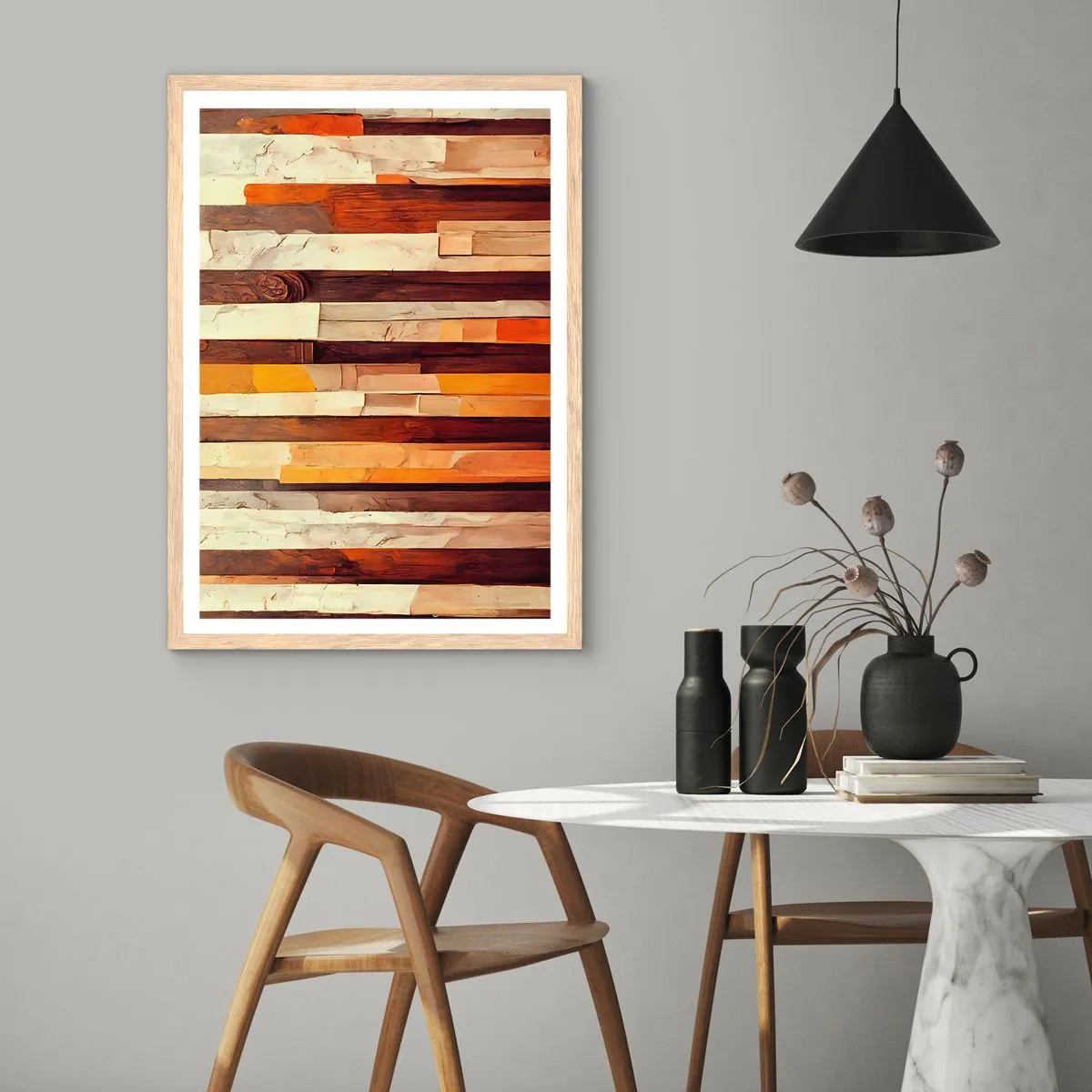 Affisch i ram av ljusek - Hymn av skogens träd - 30x40 cm