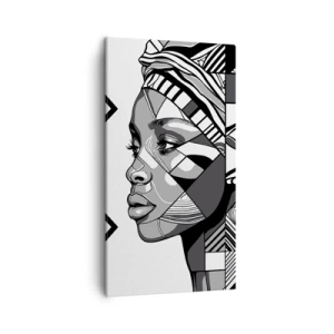 Canvastavla - Bild på duk - Etniskt porträtt - 45x80 cm
