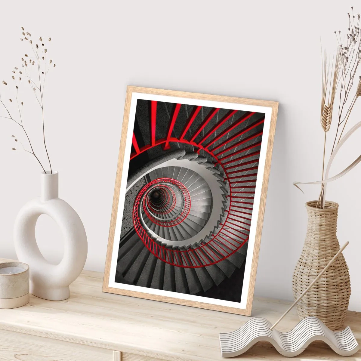 Affisch i ram av ljusek - Arkitektoniska spel - 70x100 cm