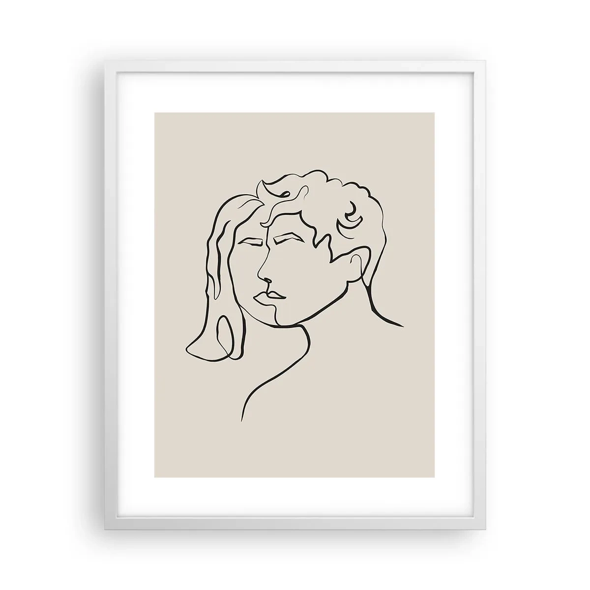 Affisch i vit ram - Och enighet har blivit - 40x50 cm