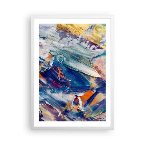 Affisch i vit ram - Färgkaos - 50x70 cm