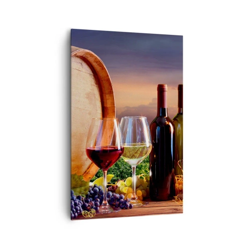 Canvastavla - Bild på duk - Här smakar livet - 80x120 cm