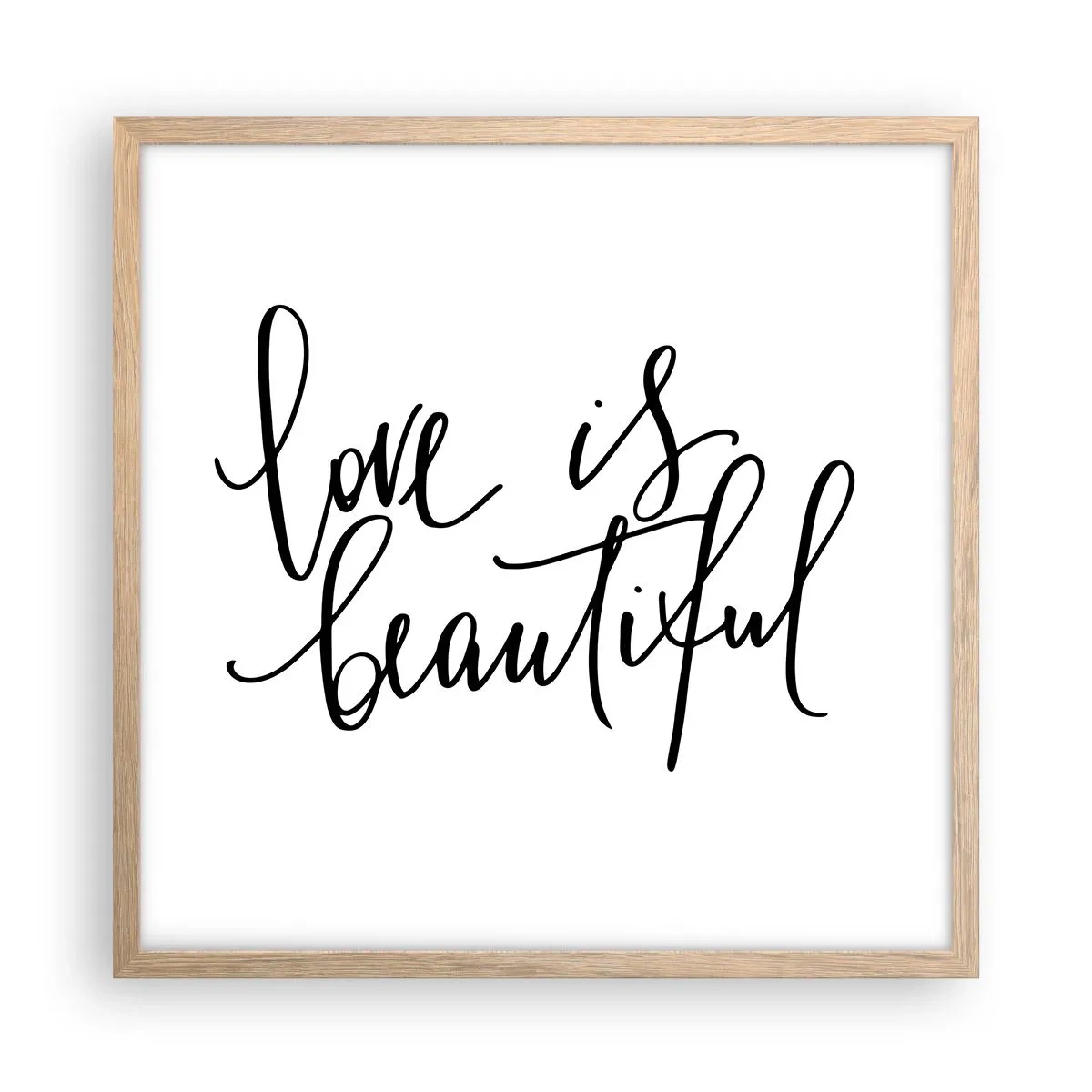 Affisch i ram av ljusek - Läs och upprepa - 50x50 cm