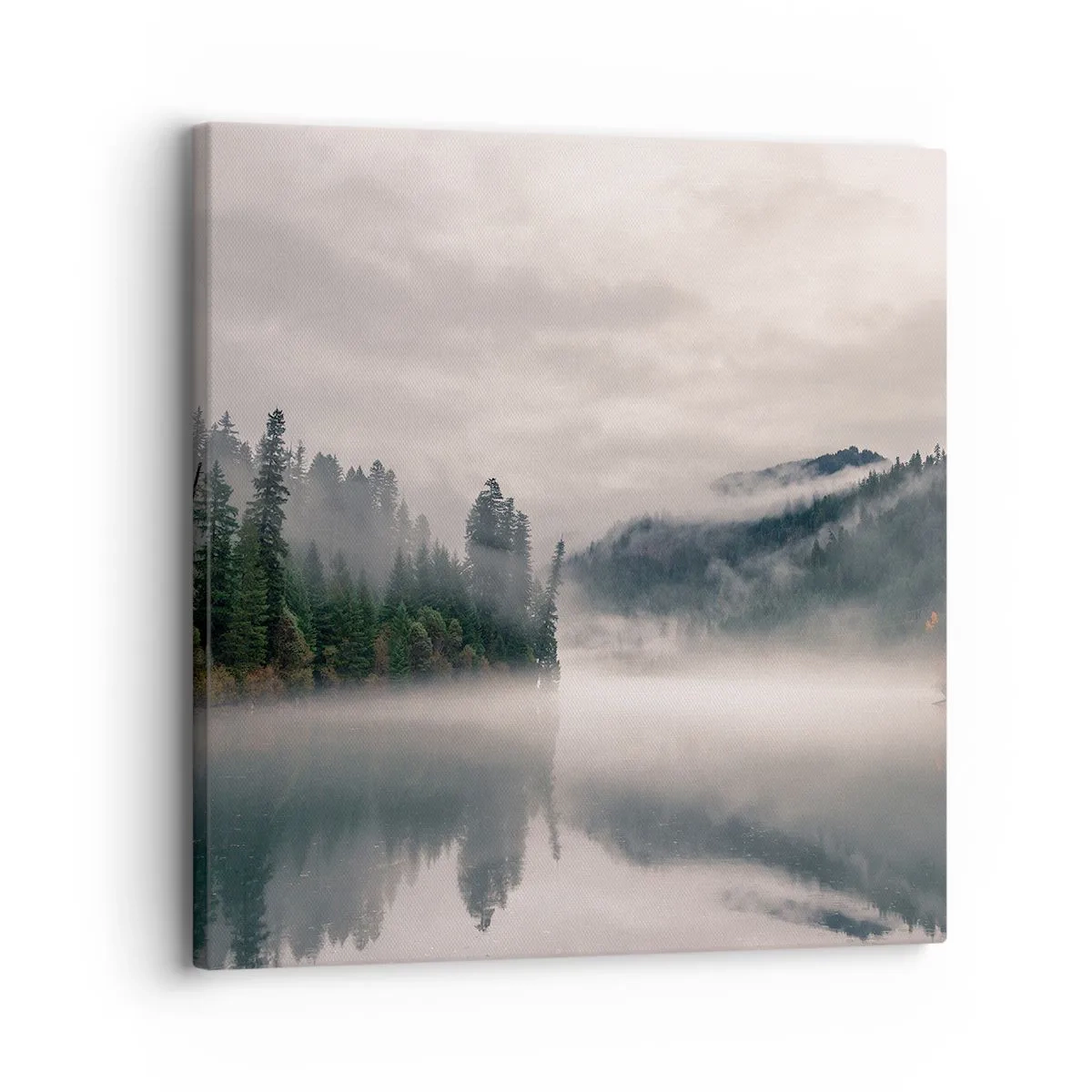 Canvastavla - Bild på duk - I förundran, i dimman - 30x30 cm