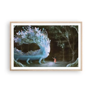 Affisch i ram av ljusek - Fantastiskt möte - 91x61 cm