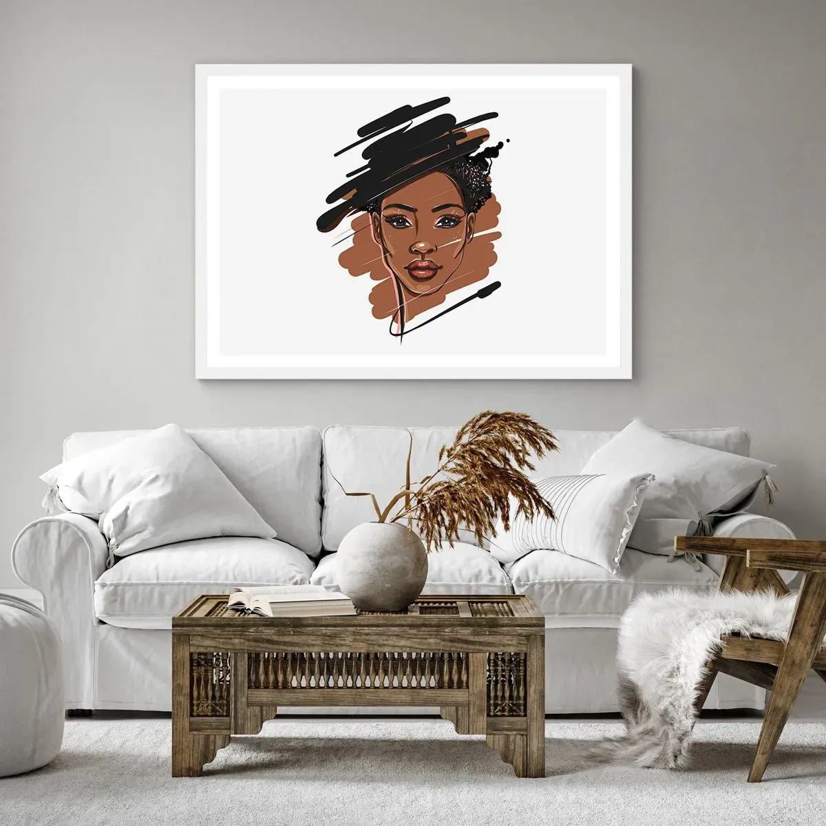 Affisch i vit ram - Söt som choklad - 100x70 cm