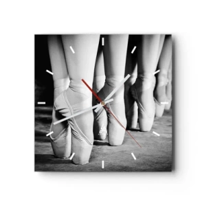 Väggklocka - Klocka på glas - Tillsammans, lätt - 40x40 cm