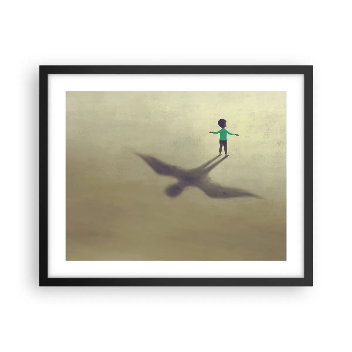 Affisch i svart ram - Framtidens hjälte - 50x40 cm