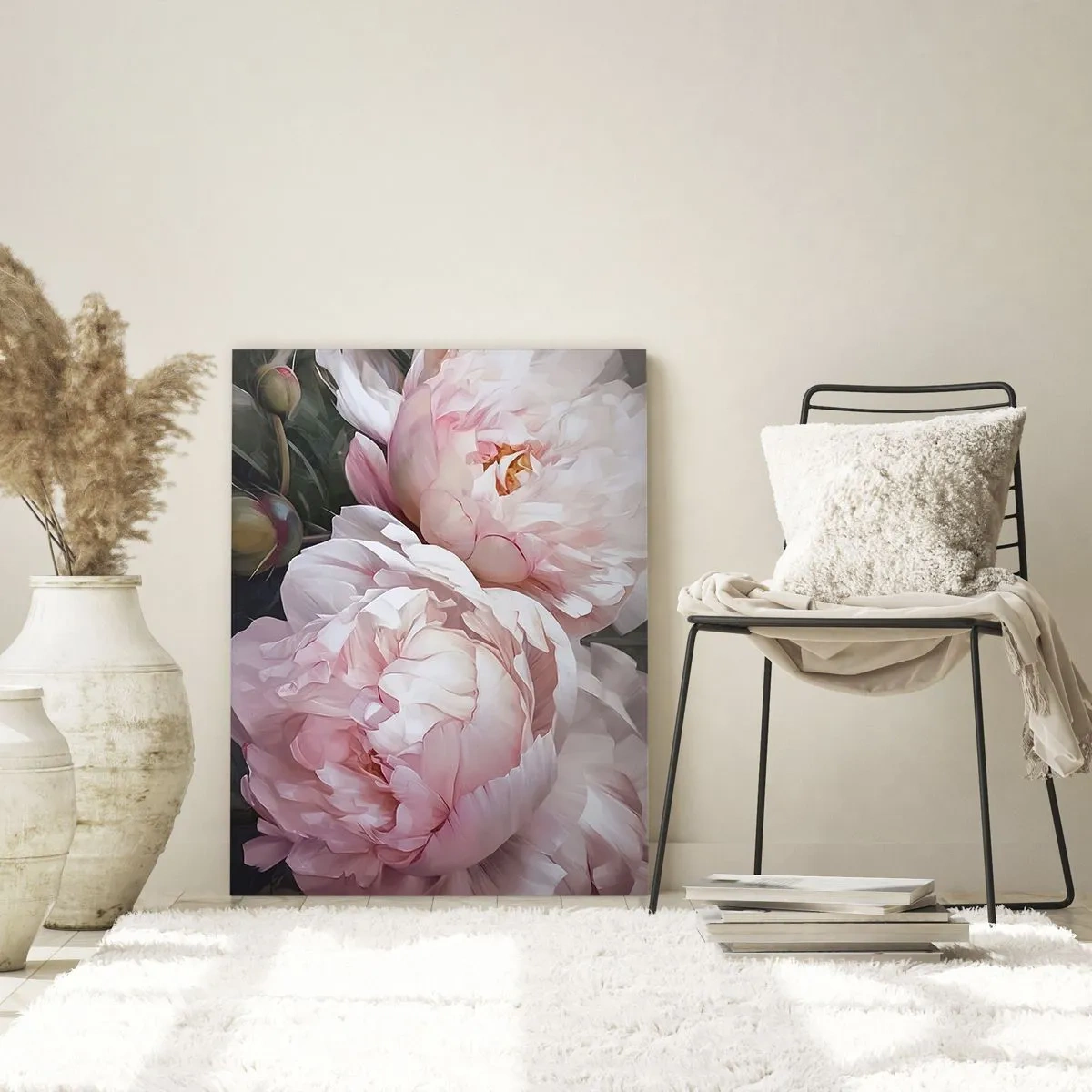 Glastavla - Bild på glas - Fast i blomning - 50x70 cm