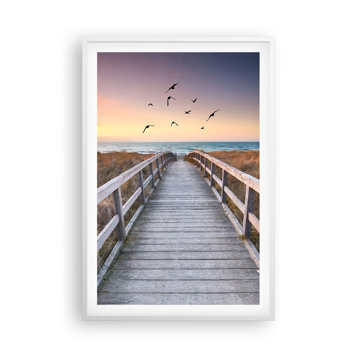 Affisch i vit ram - Startbana - 61x91 cm