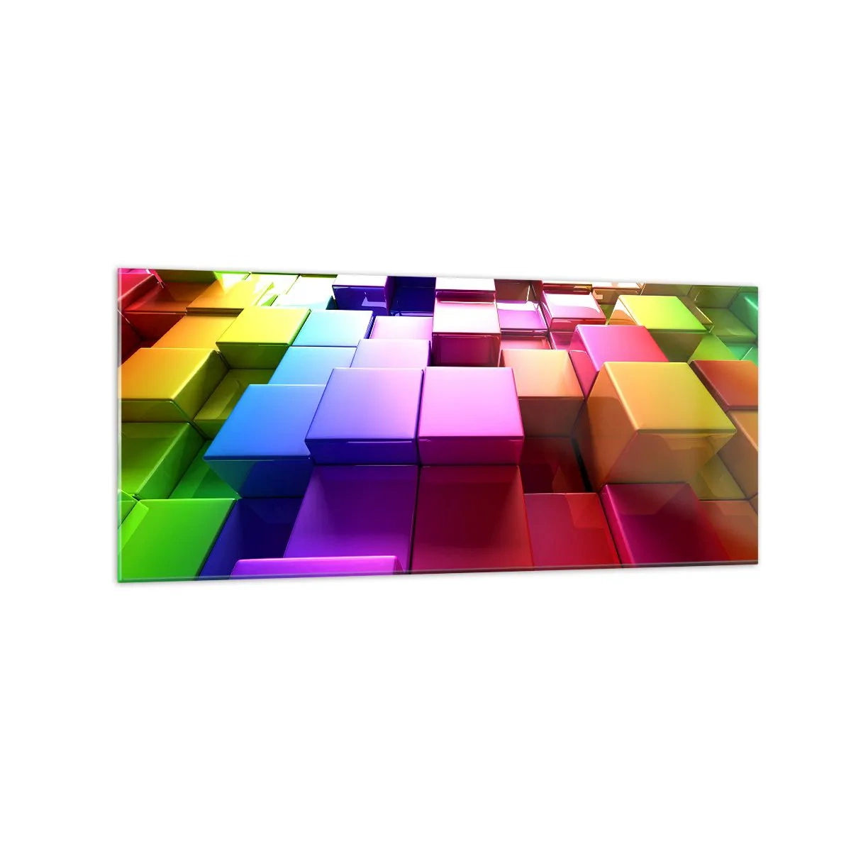 Glastavla - Bild på glas - Opkonst-variationer - 120x50 cm