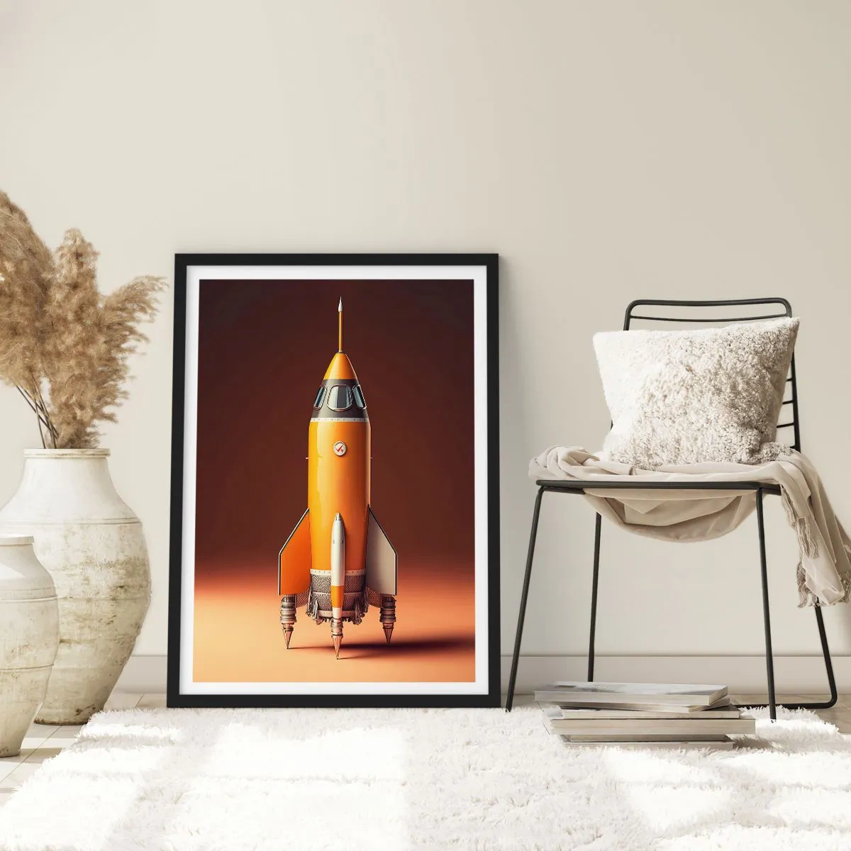 Affisch i svart ram - Det börjar med en dröm - 61x91 cm