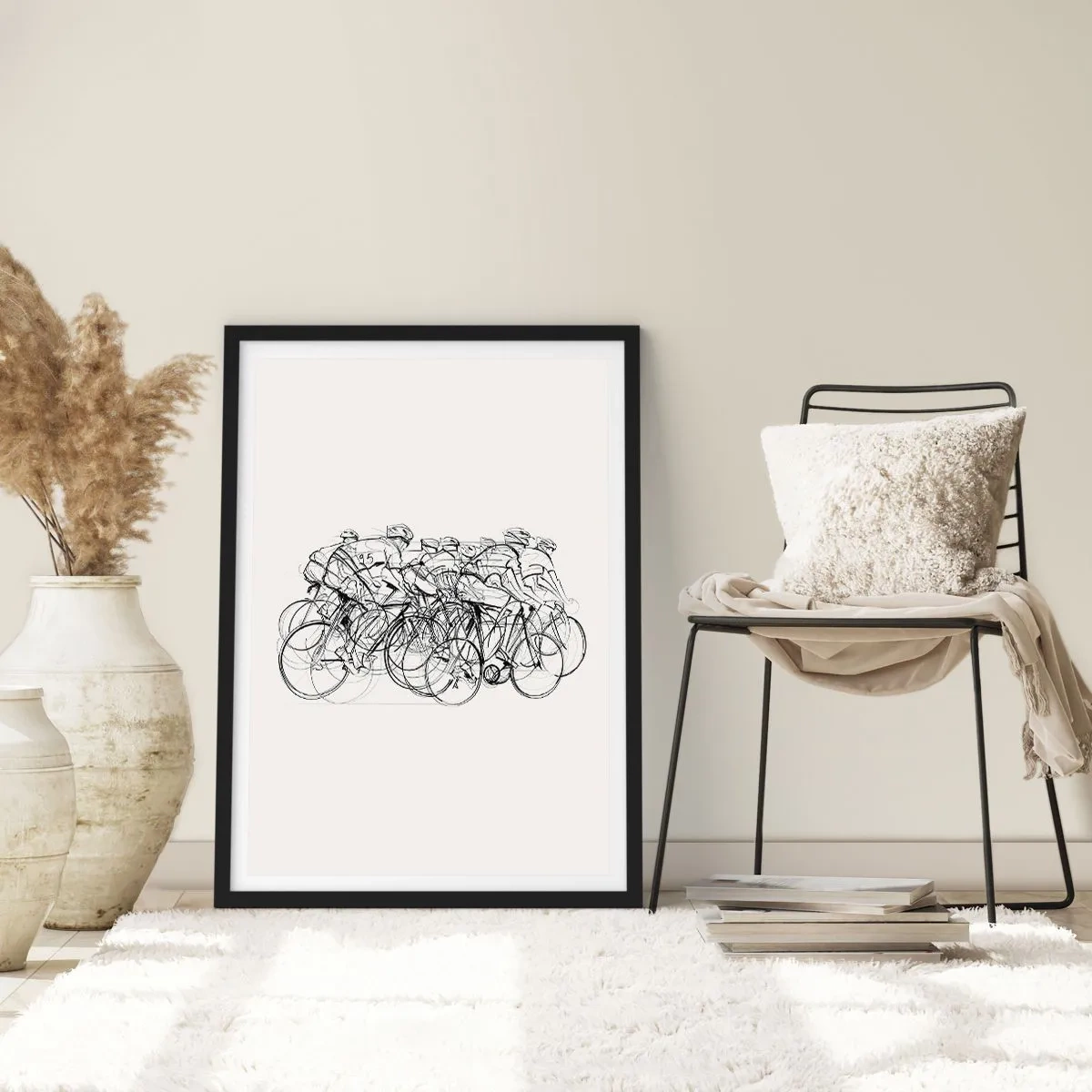 Affisch i svart ram - Lagarbete - 70x100 cm