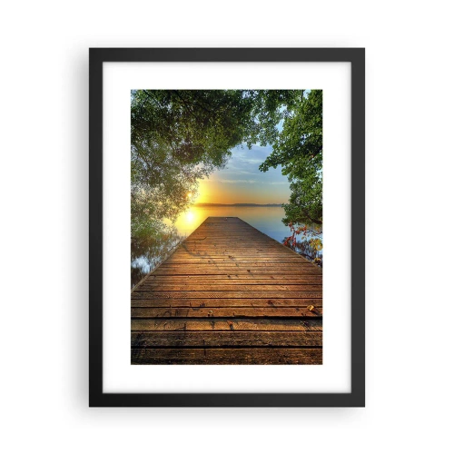 Affisch i svart ram - Sakta ner, sätt dig - 30x40 cm