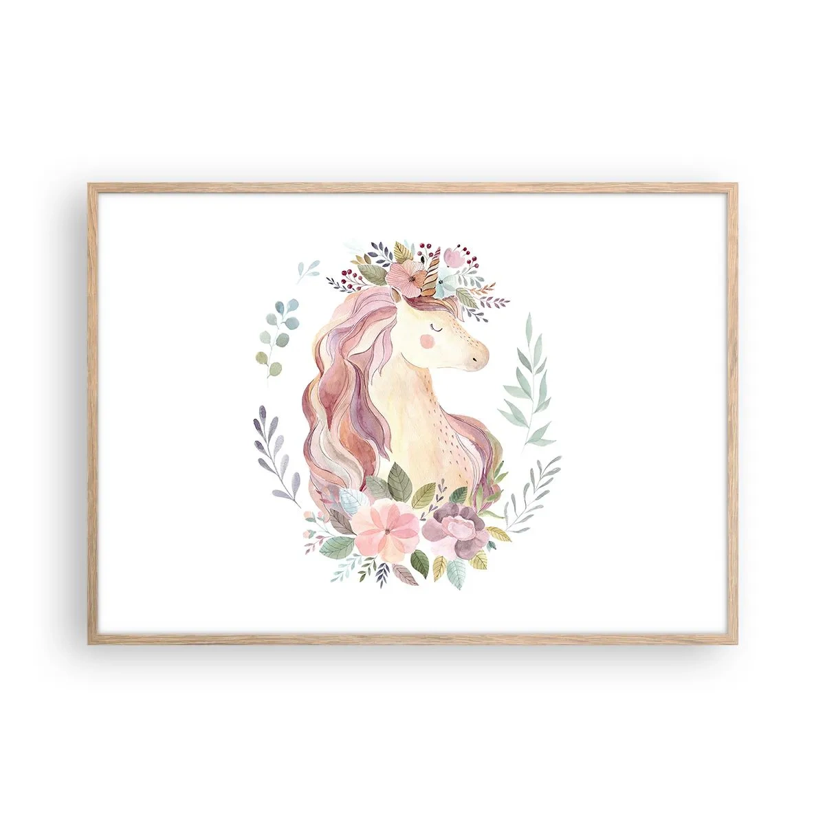 Affisch i ram av ljusek - En inbjudan till sagornas värld - 100x70 cm