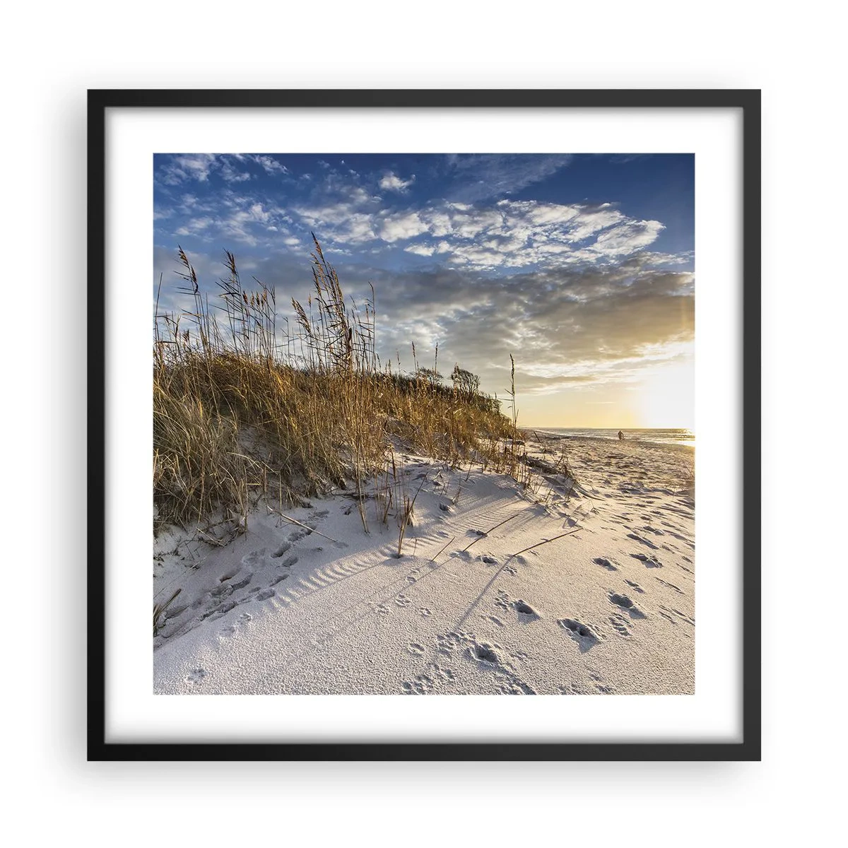 Affisch i svart ram - Inbjudan till promenad - 50x50 cm