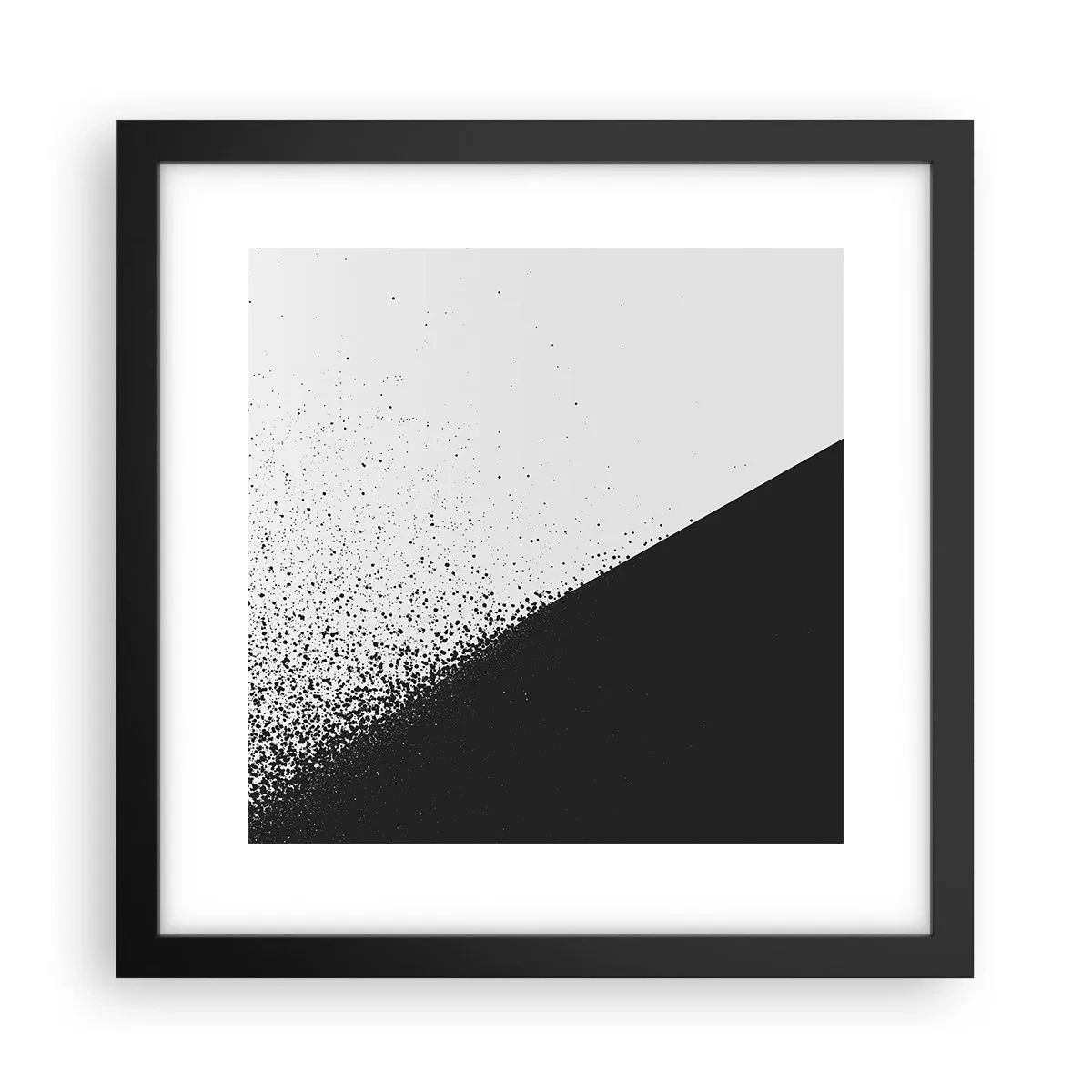 Affisch i svart ram - Snabbare, mer - 30x30 cm