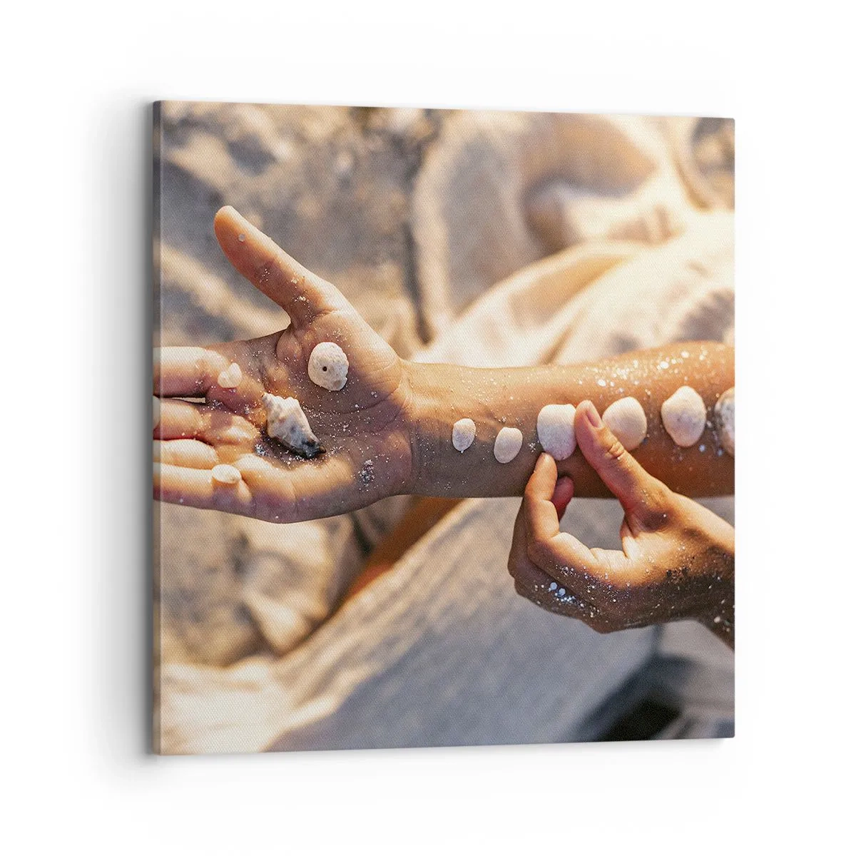 Canvastavla - Bild på duk - Skönhet inom handens räckvidd - 70x70 cm
