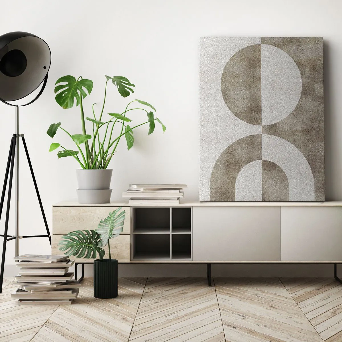 Canvastavla - Bild på duk - Likheter och skillnader - 65x120 cm
