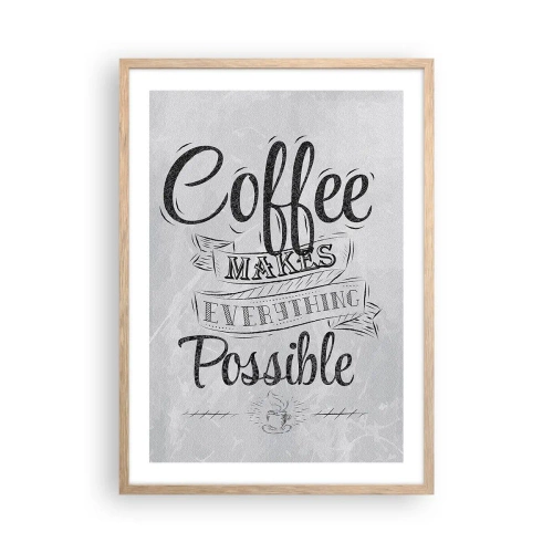 Affisch i ram av ljusek - Hur inte älska kaffe - 50x70 cm